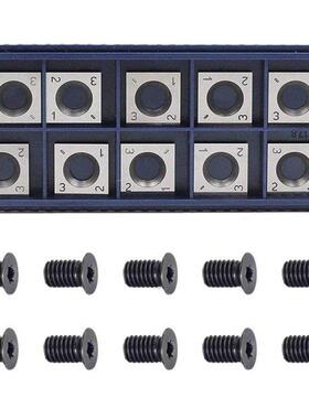 10Pcs 14mm Square Straight Carbide Cutter Insert with 10Pcs