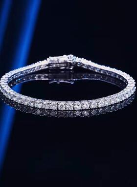 ndy 925 Sterling Silver mm D Cor VVS1 Moissanite Tennis C