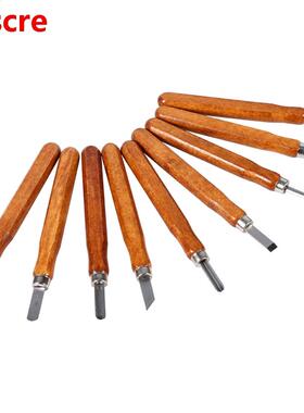 3/6/9Pcs Wood Carving Tool Knife Mini Chisel Steel With Hand