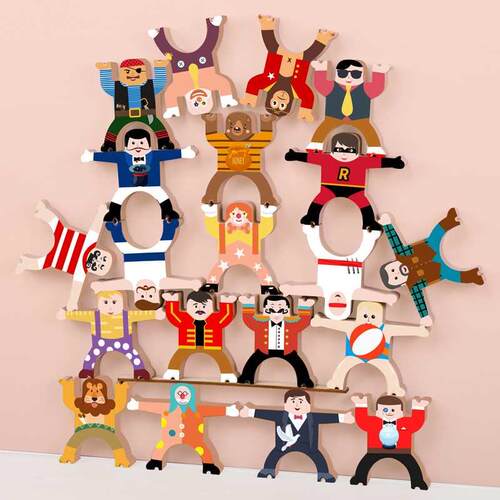 WEMMICKS Children Wooden Balance Blocks Toys Hercules Acroba