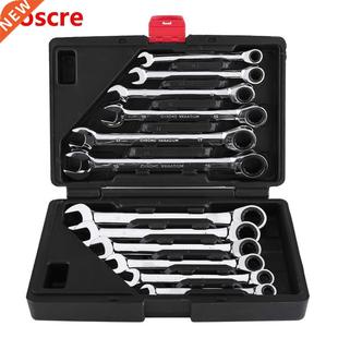 12pcsFixed Spanners Ratchet Wrenchs Hand Tools Set Kit 8-19m