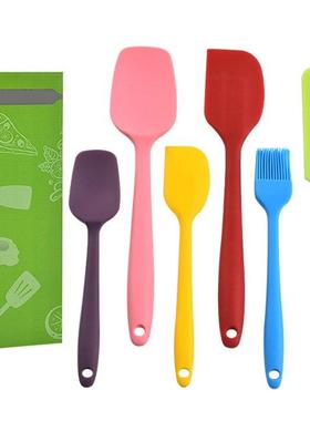 6pcs Silicone Spatulas Set Heat-Resistant Cake Cream Scraper