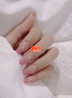 24PCS/box Gradient Color Ballet Med-Length Fake Nails press