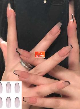 24pcs/box Fake nails Tai Chi White and Black Nail Finished F