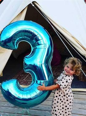 40 Inch Large Blue Number Balloons Happy Birthday Balloon A