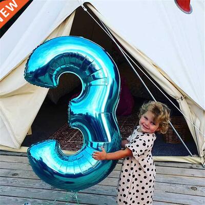 40 Inch Large Blue Number Balloons Happy Birthday Balloon A