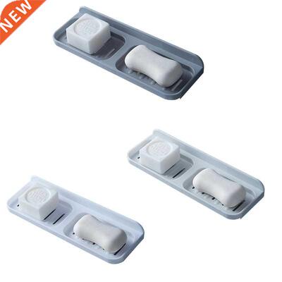 Double-layer Drawer Soap Dish Wall-mounted Drain Soap Rack D