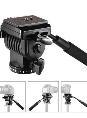 Video Fluid Head w/ Handle Quick Release Plates For Canon Ni