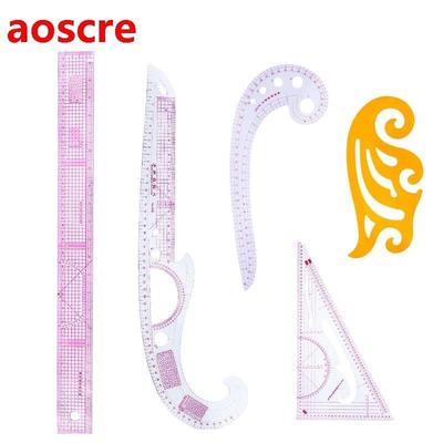 5pcs Sewing Ruler Curve Ruler Clothing Sple Garment Cut C