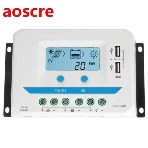 10A/20A/30A Solar Charge Controller 12V/24V Auto PWM Regulat