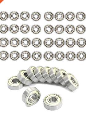 50 Pcs 6000Z Sealed Deep Groove Radial Ball Bearings with 60