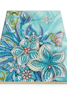 DIY Butterfly Flowers Special Shaped Diamond Painting Notebo