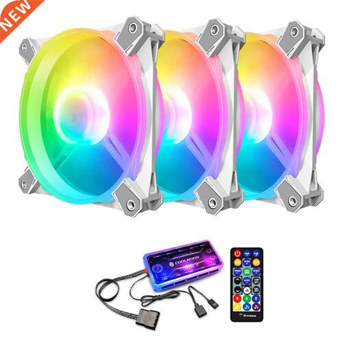COOLMOON RGB LED computer case coolng fan radator 5V ARGB