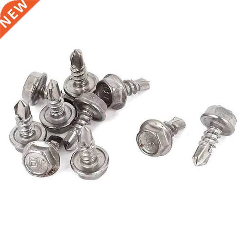 M4.8x1mm Hex Head Self Drilling Roofing Screws 10 Pcs