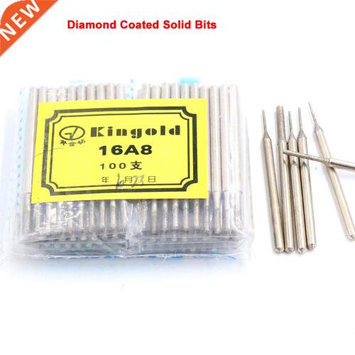 Lapidary Diamond Coated Solid Bits Gems Drilling Needle 0.4m