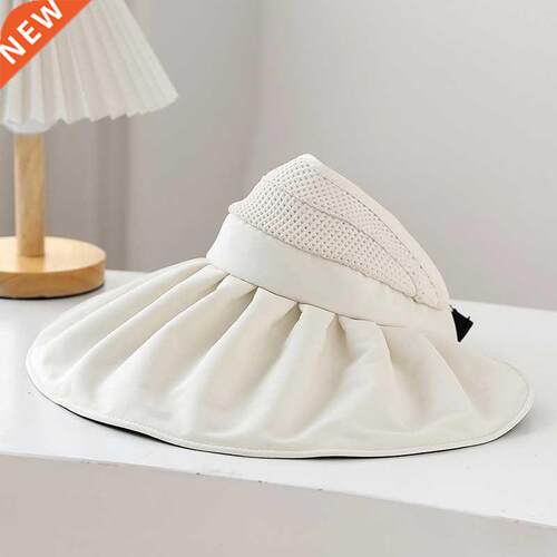 Summer Hats For Women Sunscreen Sunshade Empty Top Foldable