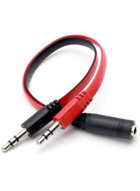 10pcs 3.5mm 1 Female to 2 male AUX Audio Cable Mic Splitter