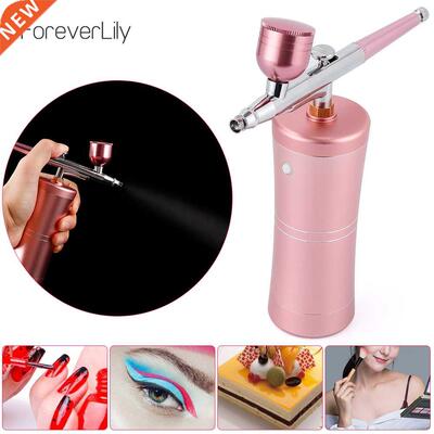 Top 0.4mm Pink Mini Air Compressor Kit Air-Brush Paint Spray