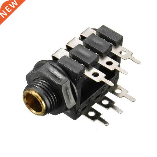 6.35mm Jack Socket Connector Stereo Unswitched Chassis Mount