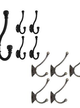 5 Pieces Wall Mounted Coat Hook Roe Hooks Cloth Hanger Rust