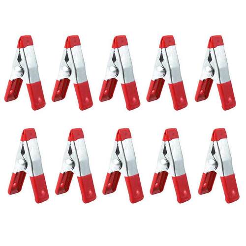 10PCS Metal Spring Clamps 2" Clip Soft Plastic Tips