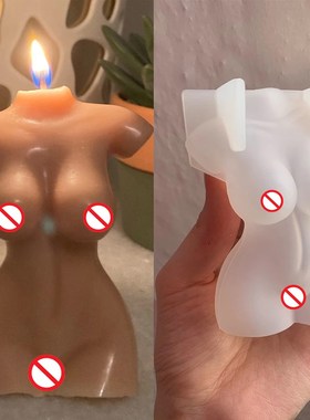 Plump Woman Candle Silicone Mold 3D Art Wax Mold Male Body P