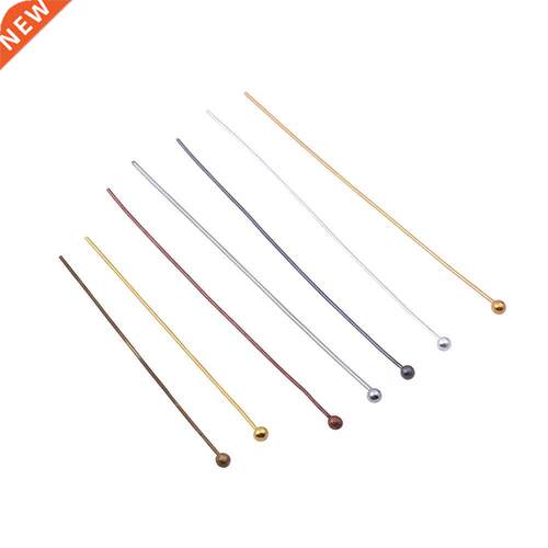 50-200pcs/lot 16 20 25 30 40 50 mm Gold Metal Ball Head Pins