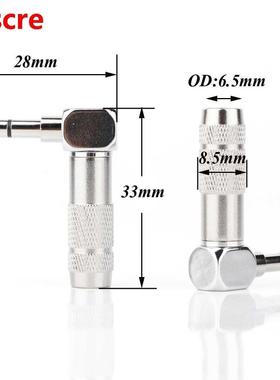2pcs HP101 3.5mm Right Angle Angled Stereo Jack Plug Audio C