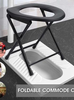 Foldable Toilet Chair Commode Seat Chair For Elderly Pregna