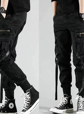 Men's Side Pockets Harem Pants 2021 Autumn Hip Hop Casua