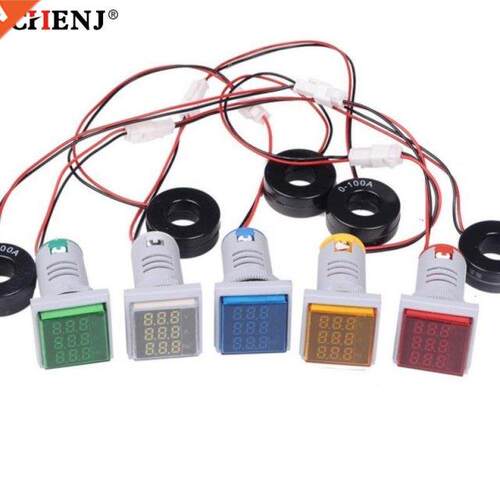 AC0 100A 60-500V 22mm 3in1 LED Digital Voltmeter Ammeter Her