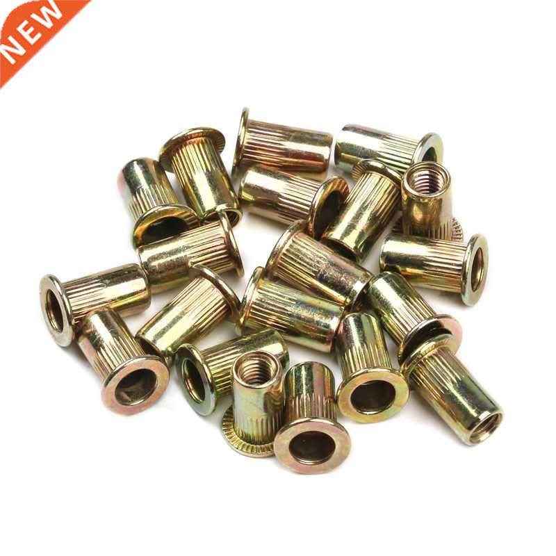 10pcs M M4 M5 M6 M8 M10 Rivet Nuts Carbon Steel Flat Head R