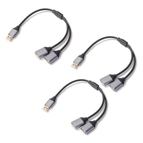 2 in 1 US Cale 1 Male to 2 Dual US Female Data Hu Power