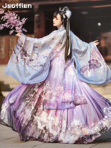Original Flower Chinese Traditional Hanfu Costume Woman Anci