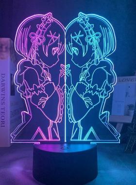 Anime d Lamp Rem and Ram From Re Zero Starting Life In Anot