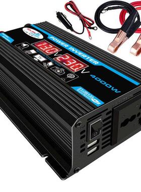 New 4000W 12V 220V/110V LED Ac C Power Inverter Converter