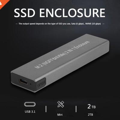 USB Type C M2 SSD Case External Enclosure Disk Case M.2 to U