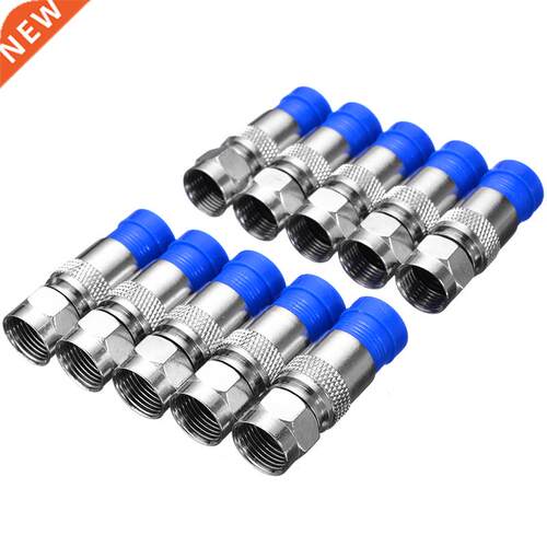 10pcs RG6 Compression Connectors Waterproof Connection F Com