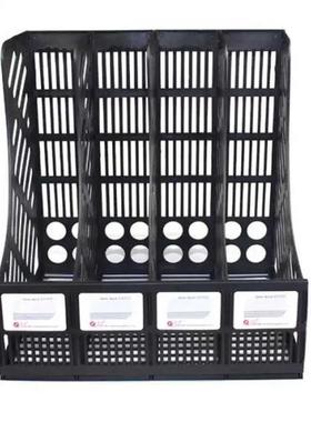 File Holder Document Tray 4-Grid Desktop Storage File Organi
