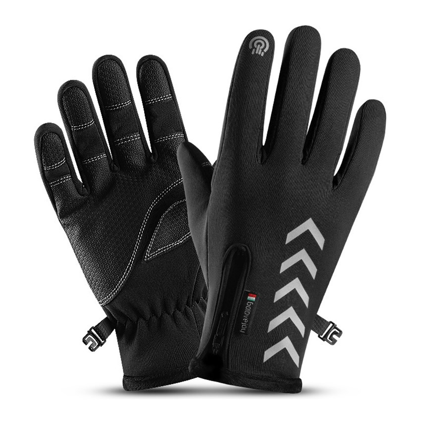 Winter Men Gloves Night Reflective Strip Touch Screen