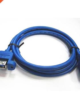 50cm USB 3.0 A female panel mount to USB A male angled plug