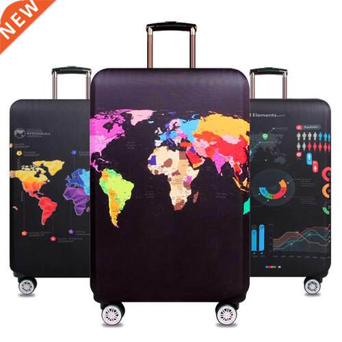 World Map Travel Luggage Sutcase Protectve Cover Trolley B