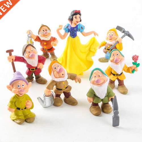 8 Pcs/set Snow White and the Seven arfs Action Figure Toys 6