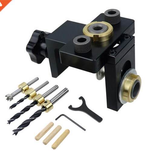 10pcs Doweling Jig Pocket Hole Jig Kit Wood Vertical Drillin