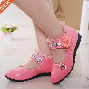 New Children Elegant Princess PU Leather Sandals Kids Girls