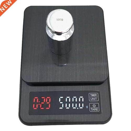 LED Digital Stainless Steel Timer Coffee Scale Electronic Ki