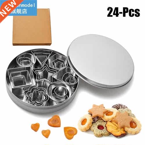 24pcs Stainless Steel DIY Baking Mold Pastry Tool Cutters Co