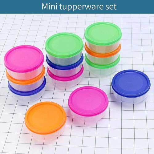 12PCs 8.5cm Food Container Plastic Bento Fresh-Keeping Box F