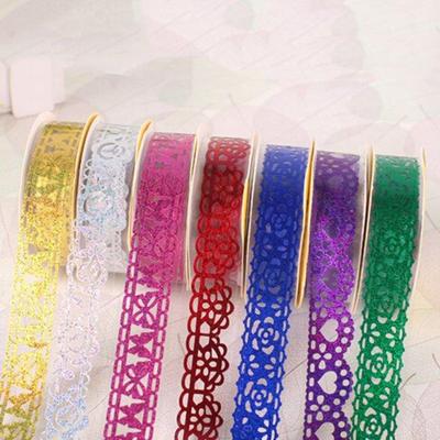 Beautiful 1 Roll  Washi Lace Roll Decorative Sticky Ribbo