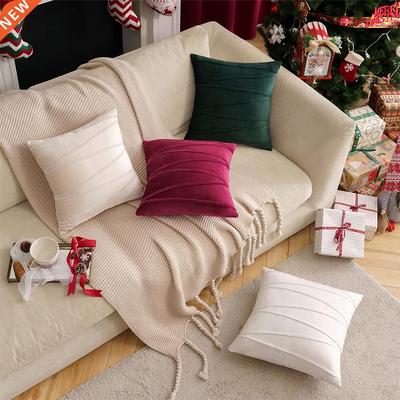 Inyahome Velvet Throw Pillow ver Soft Solid Decorative Squar